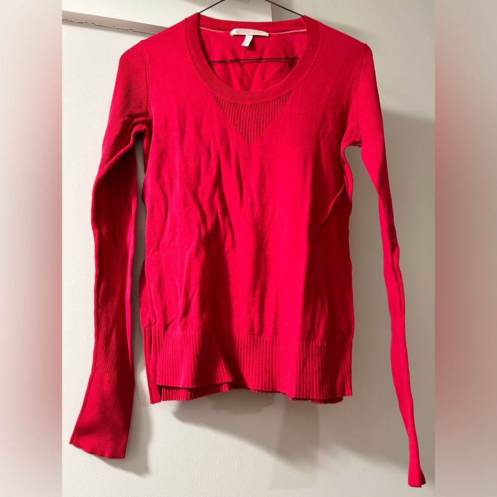Victoria secret red long sleeve shirt size small